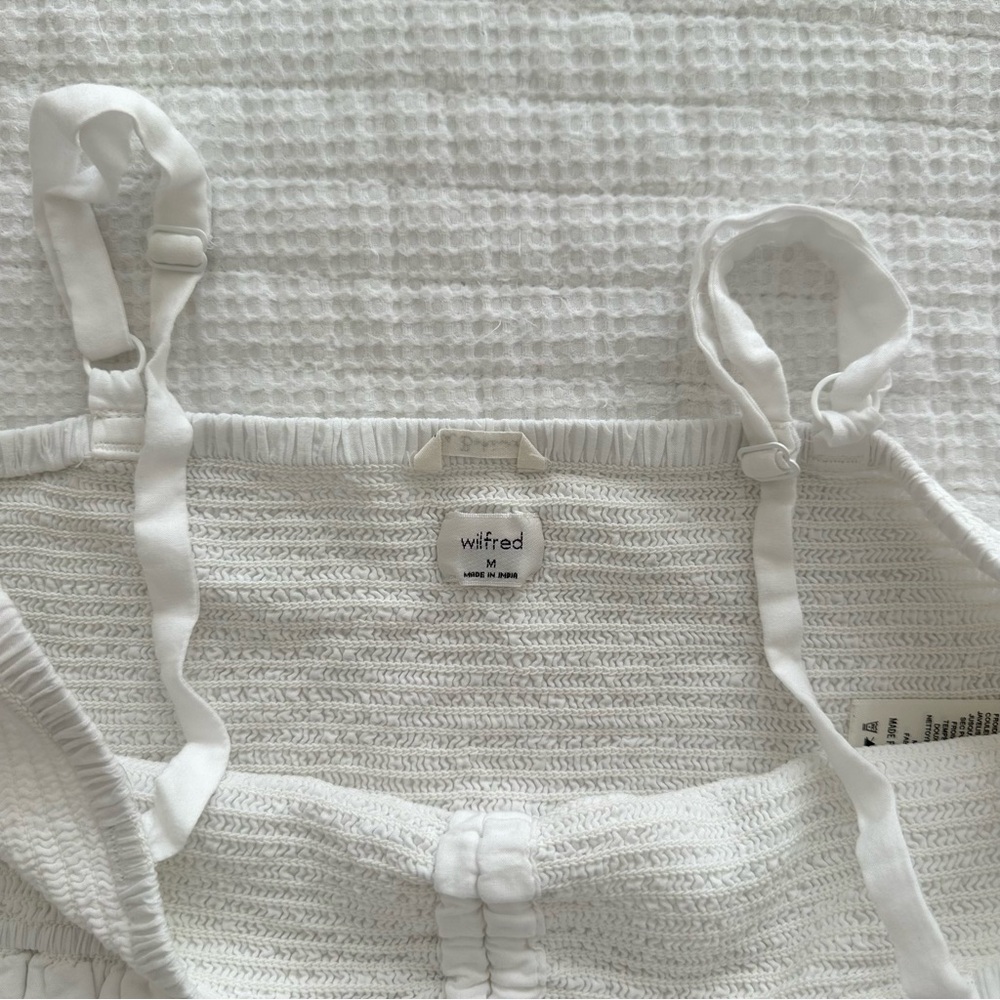 aritzia white ruffle tank top - Picture 3 of 4